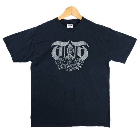 Vintage Throwdown Straight Edge Shirt Mens Medium Hardcore Punk Band Y2K 90s - Picture 1 of 9